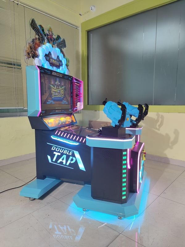 Kids Pusher Arcade Coin Operated Gun Shoot Game Machine For Indoor Amusement