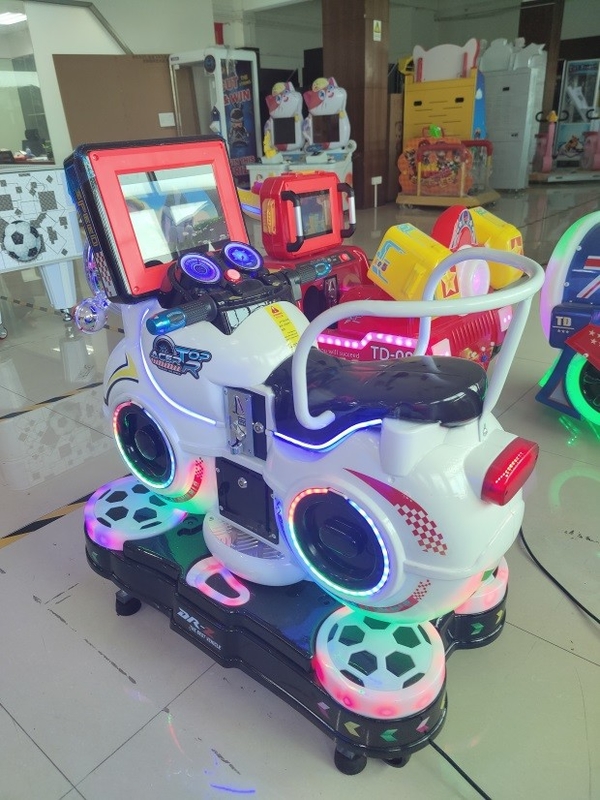 Playfun 3D Interaktion Kind Reitet Moto Rocking Musik Münze Spiele Maschinen Super Tack Happy Little Motorrad