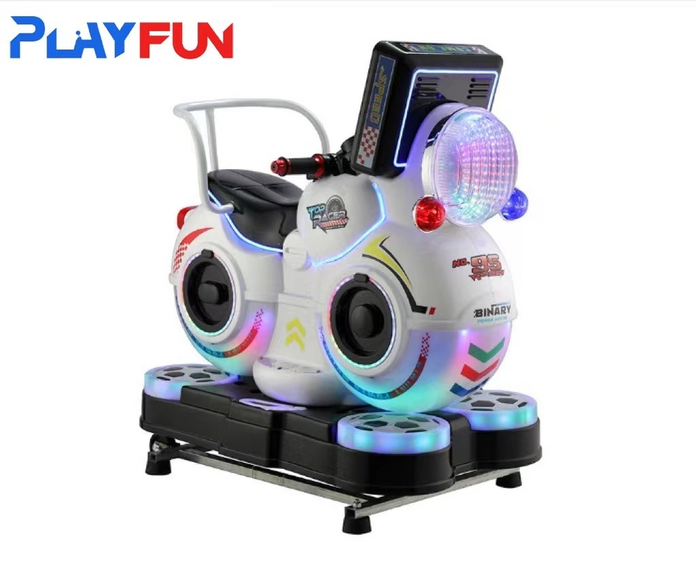 Playfun 3D Interaktion Kind Reitet Moto Rocking Musik Münze Spiele Maschinen Super Tack Happy Little Motorrad