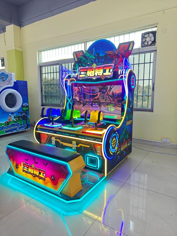 Amusement park redemption coin-operated 3 players ball shooting game machine for kids