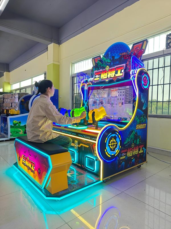 Amusement park redemption coin-operated 3 players ball shooting game machine for kids
