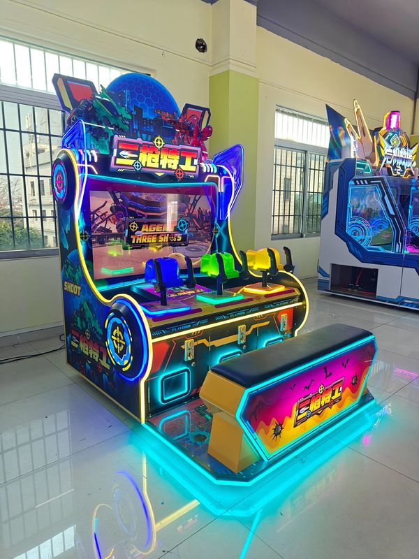 Amusement park redemption coin-operated 3 players ball shooting game machine for kids