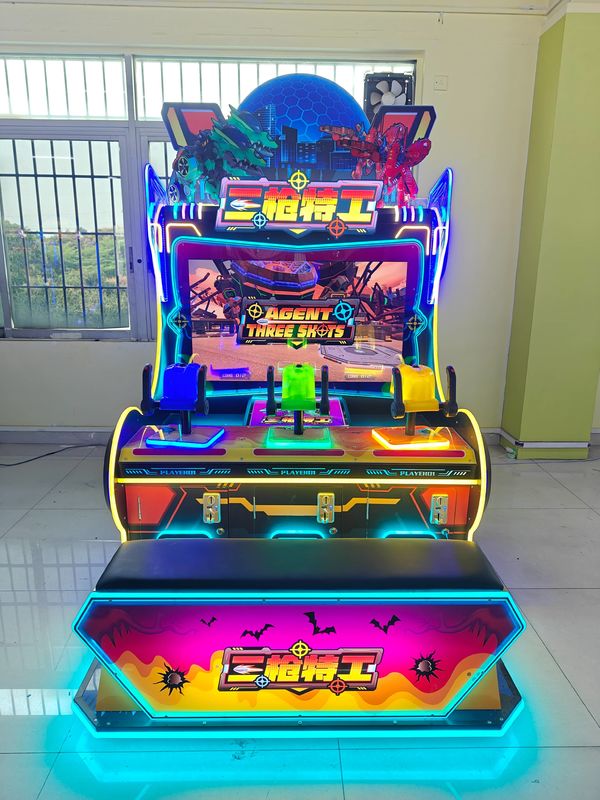 Amusement park redemption coin-operated 3 players ball shooting game machine for kids