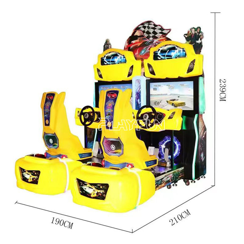 High Quality Two Player Amusement Park Product 32 Lcd Stimulate Arcade Racing Car Drive Simulator Driving Machine for Sale
