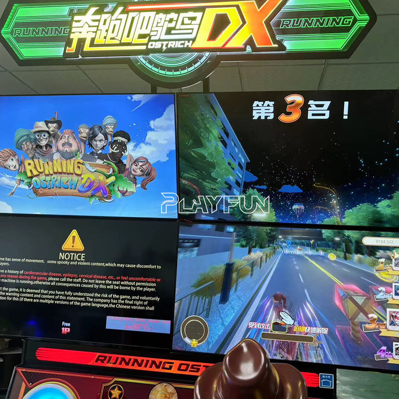 2024 New Indoor Coin Operated Running Ostrich DX Moto Simulator 2 Player Motorbike Racing Game Machine