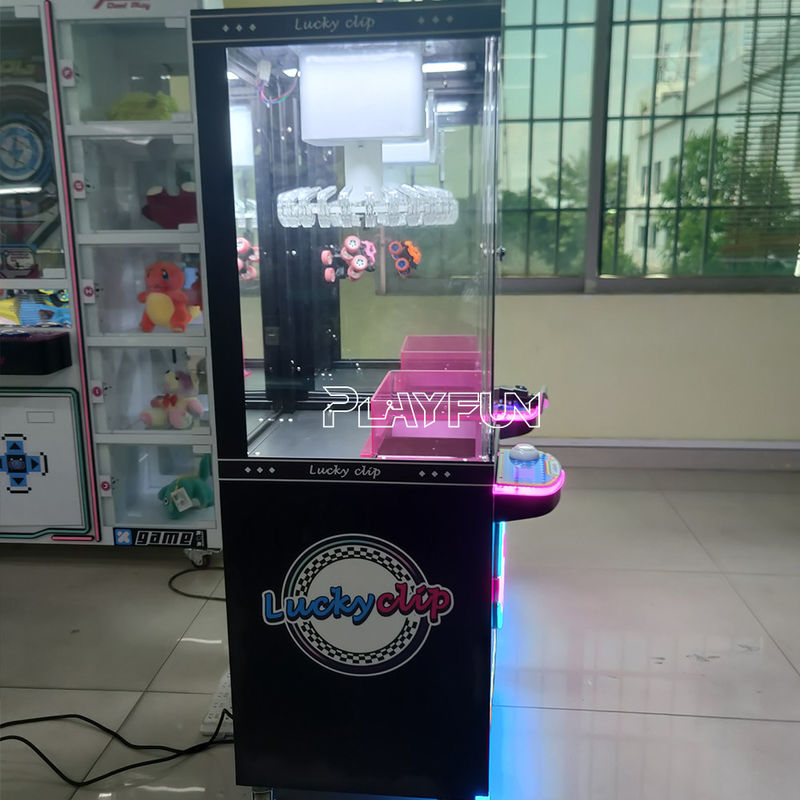 Brazil Popular Arcade Clip Mini Game Machine Lucky Clip Prize Machine 24 Clips Coin Operated Machine
