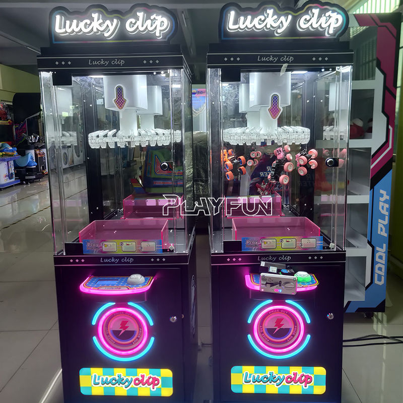 Brazil Popular Arcade Clip Mini Game Machine Lucky Clip Prize Machine 24 Clips Coin Operated Machine