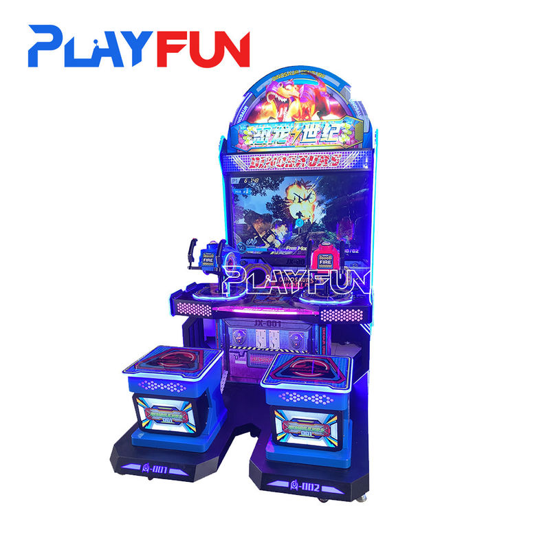 Playfun Dinosaur Age Kids Indoor Coin Operated Target Arcade Shooting Gun Game Machine for Kids Game Center Coin Operated