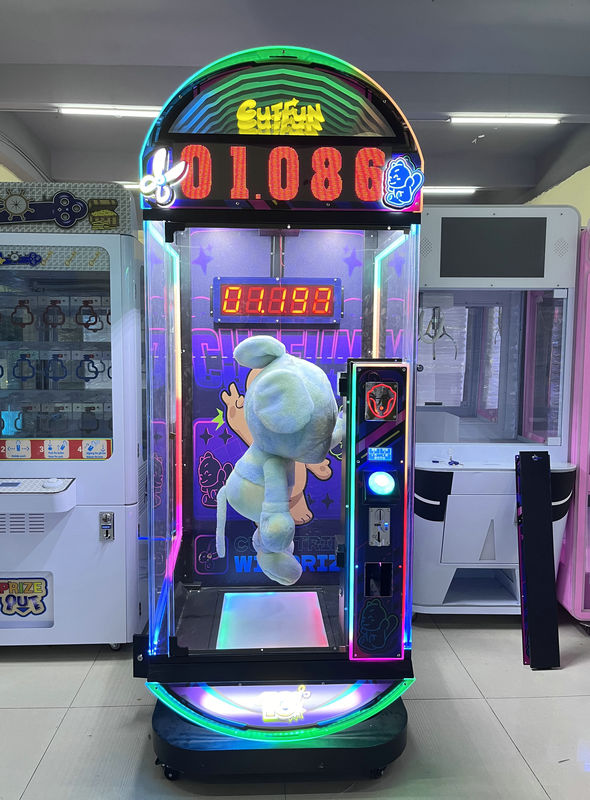 Playfun Scissor Cut Prize Machine 10S Time Challenge Machine Coin Operated Big Doll Vending Machine