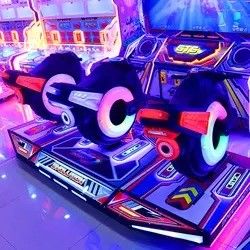 Münzbetriebene 3-Spieler-Motorrad-Kinder-Videospielmaschine Rennsimulator Motion Moto Arcade-Maschine