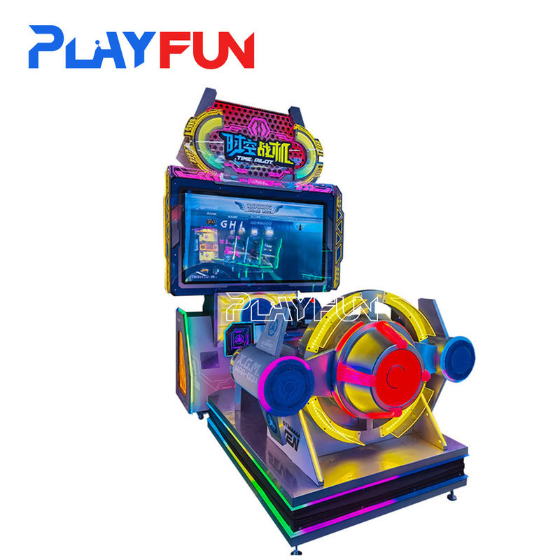 PlayFun Coin Operated Airplane Fighting Shooting Game Machine Simulator Video Arcade Game for Game Zone