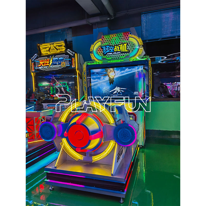 PlayFun Coin Operated Airplane Fighting Shooting Game Machine Simulator Video Arcade Game for Game Zone