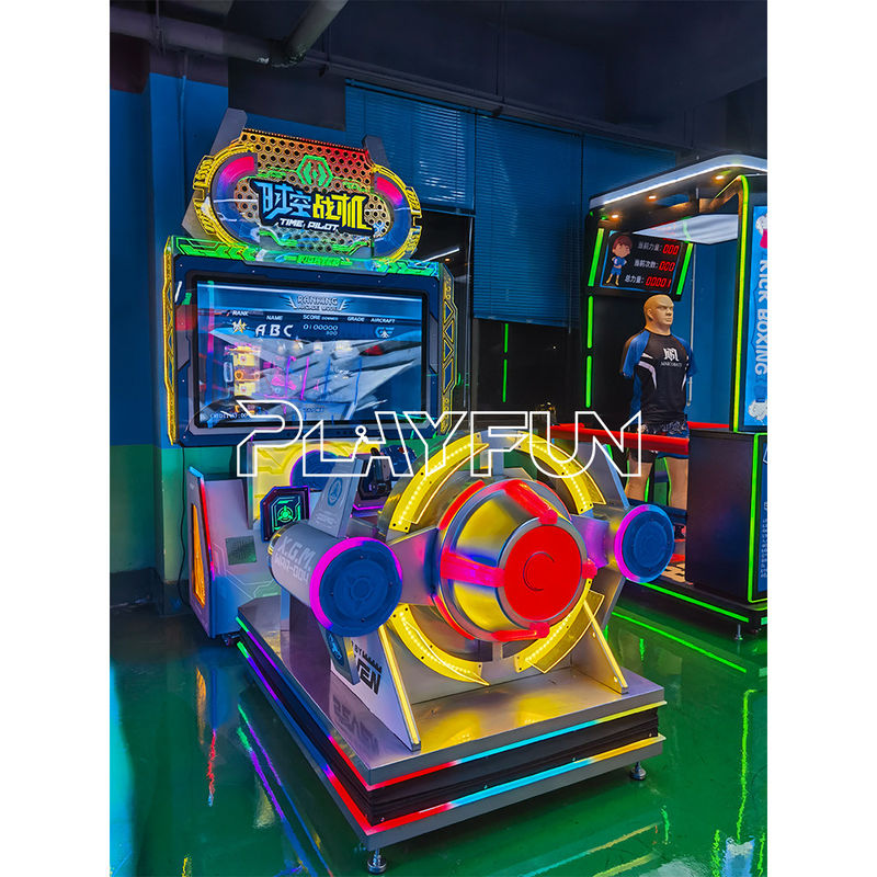 PlayFun Coin Operated Airplane Fighting Shooting Game Machine Simulator Video Arcade Game for Game Zone