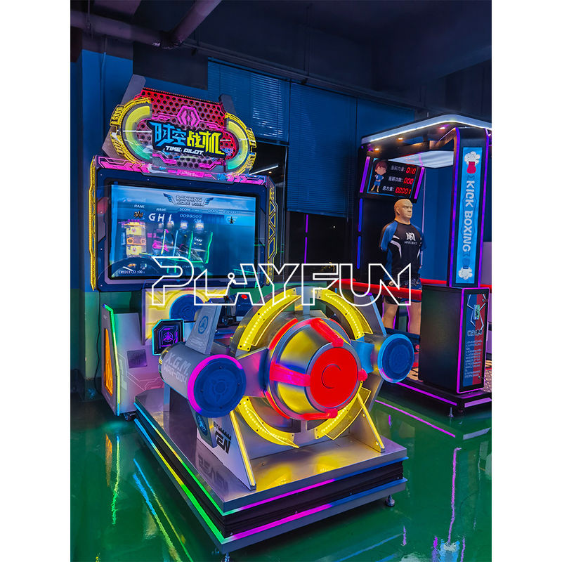 PlayFun Coin Operated Airplane Fighting Shooting Game Machine Simulator Video Arcade Game for Game Zone
