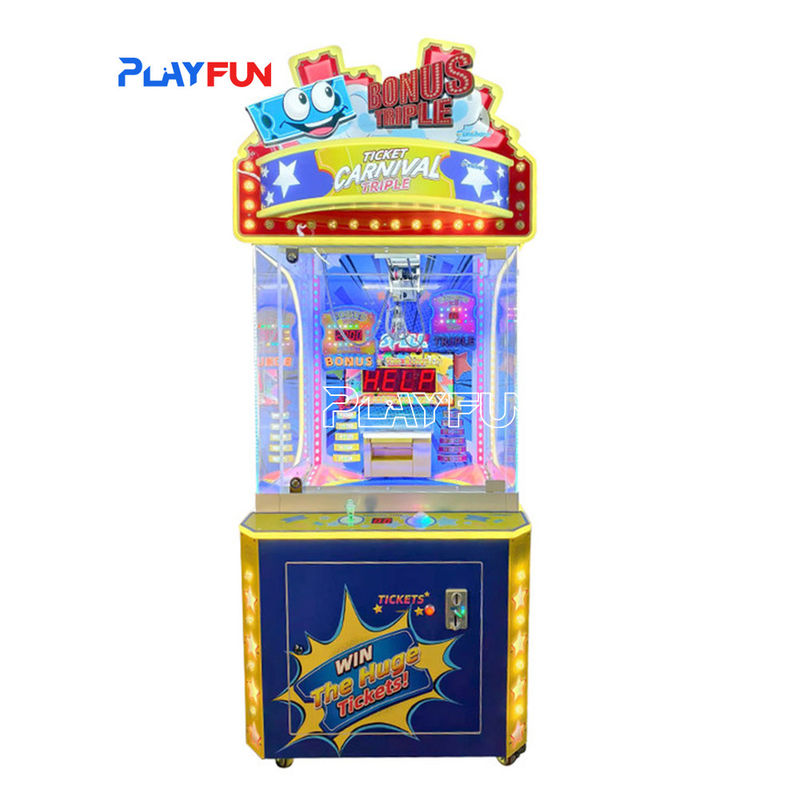 New best  income   ticket carnival triple Bonus triple grab ticket roll ticket claw skill redemption  machine
