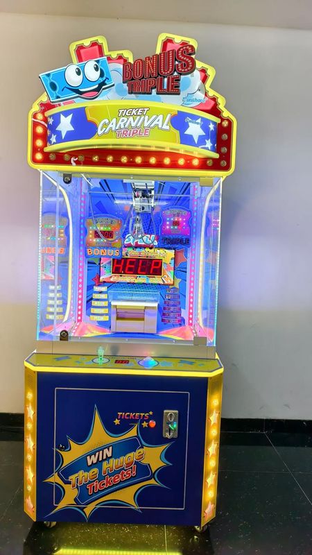 New best  income   ticket carnival triple Bonus triple grab ticket roll ticket claw skill redemption  machine