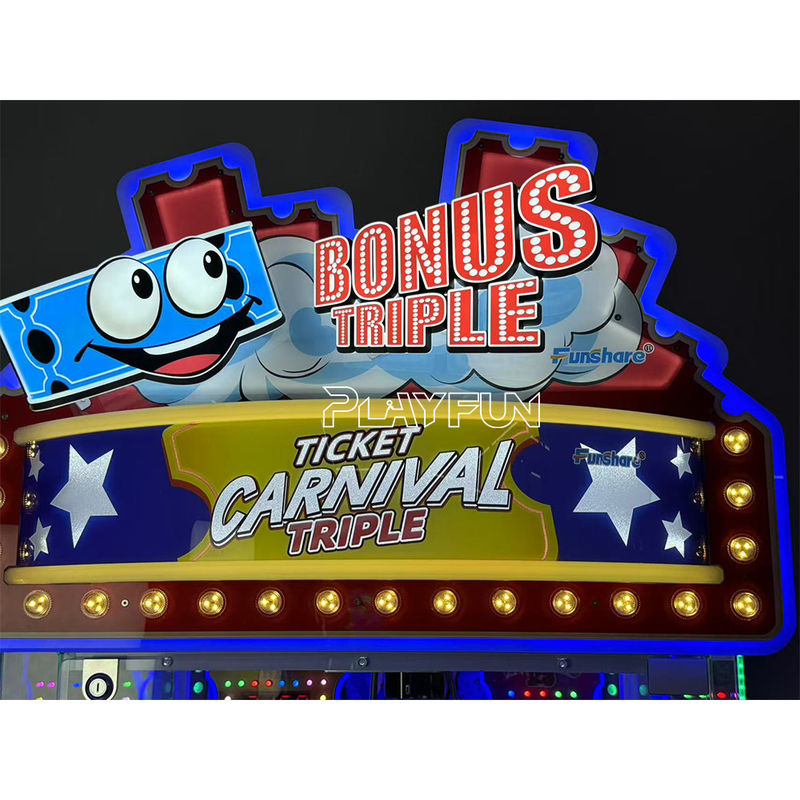 New best  income   ticket carnival triple Bonus triple grab ticket roll ticket claw skill redemption  machine
