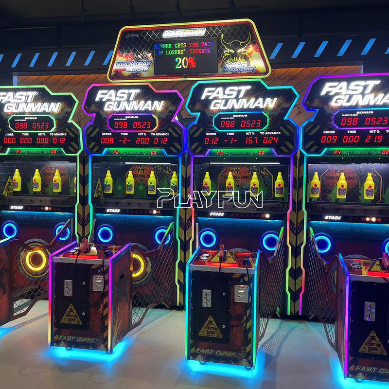 Hot Sale Playfun Fast Gunman Shooting Arcade Game Indoor Amusement Coin Operated Shoot Gun Shooting Games Machine for Kids