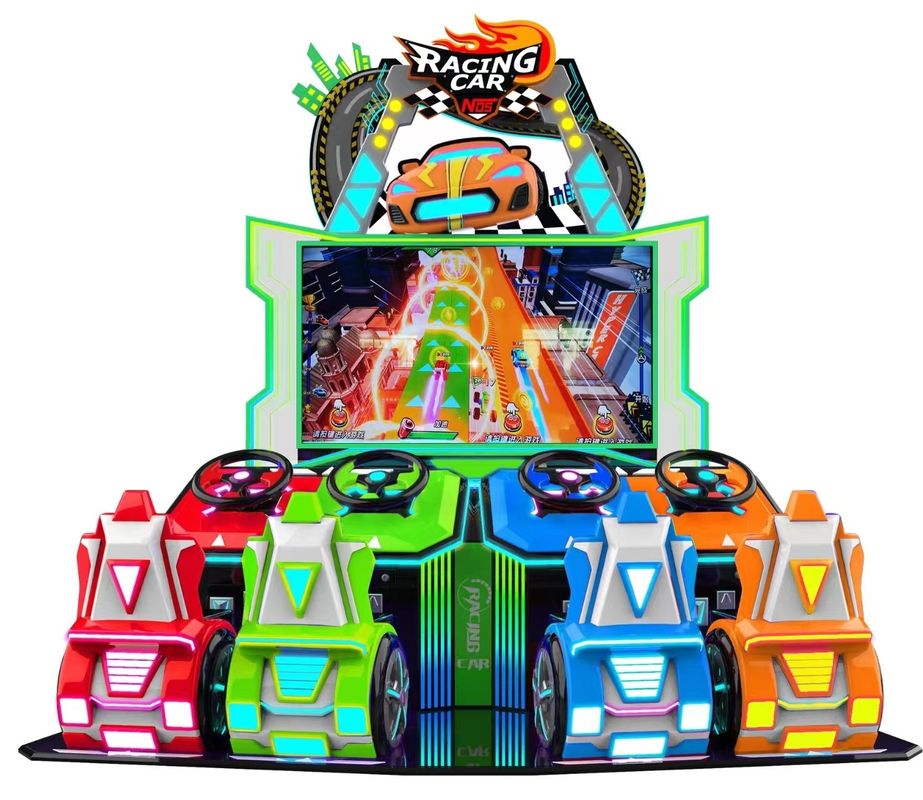 PlayFun Coin Operated Ticket Redemption Amusement Park Simulator Machine Racing Car Video Arcade Games Machine for Kids