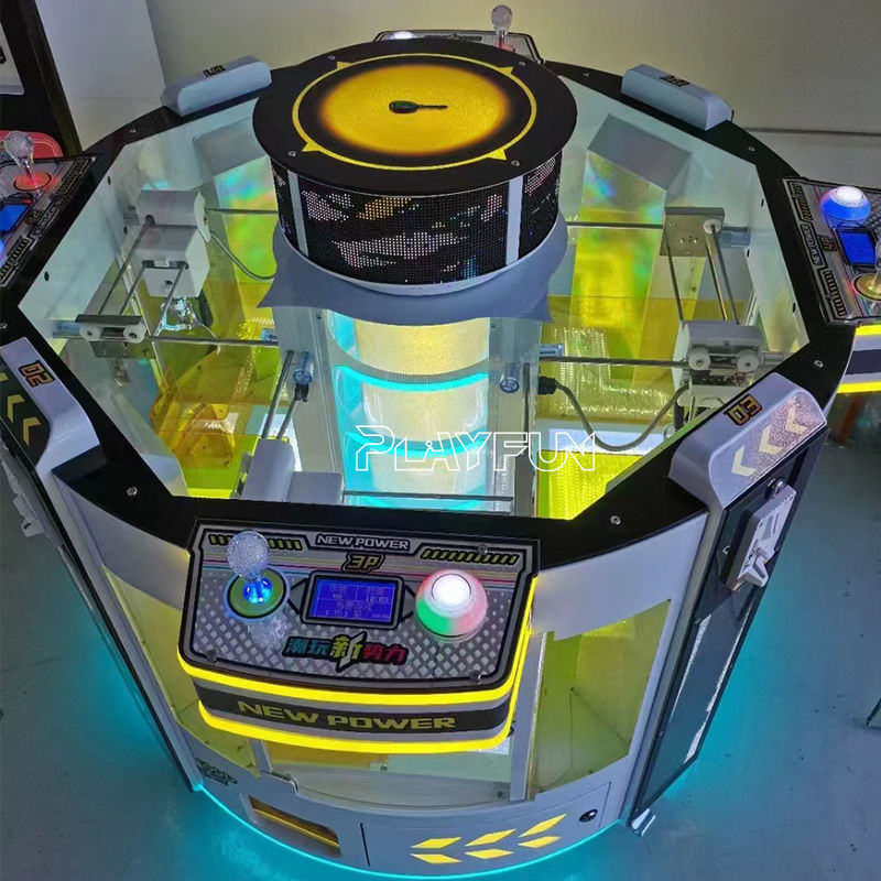 New Design Coin Operated 4 Players Standing Doll Claw Machines Children Toy Soft Toys Key Ring Crane Claw Machine