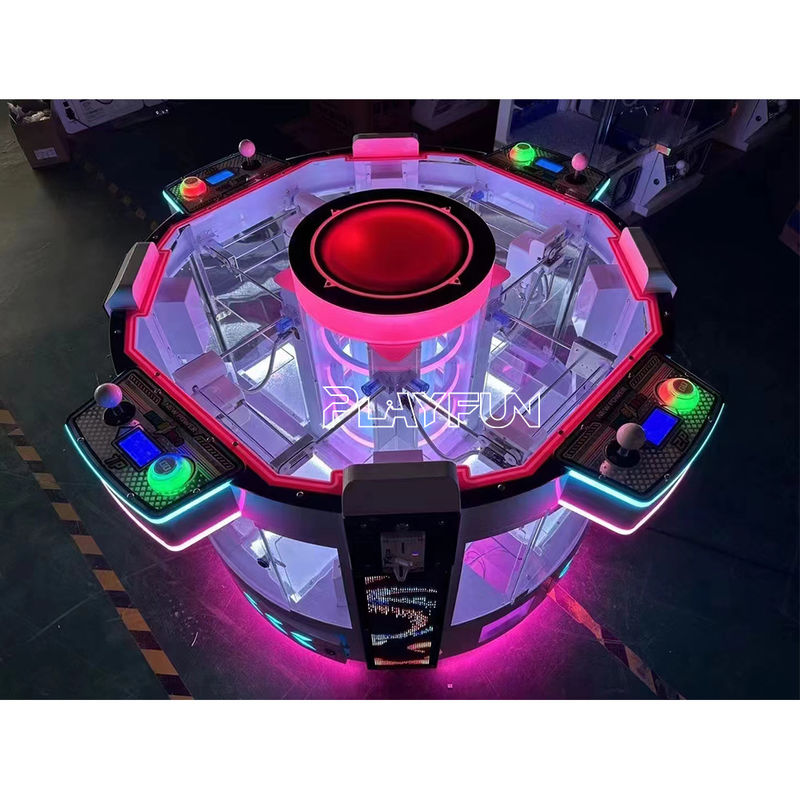 New Design Coin Operated 4 Players Standing Doll Claw Machines Children Toy Soft Toys Key Ring Crane Claw Machine