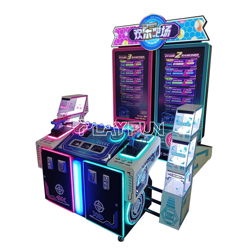 Playfun Coin Operated Indoor Entertainment Center 2 Player Gun Quick Shooting Top GunSimulator Arcade Game Machine With Gift Box