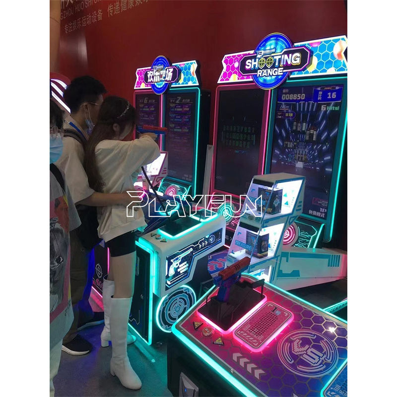 Playfun Coin Operated Indoor Entertainment Center 2 Player Gun Quick Shooting Top GunSimulator Arcade Game Machine With Gift Box