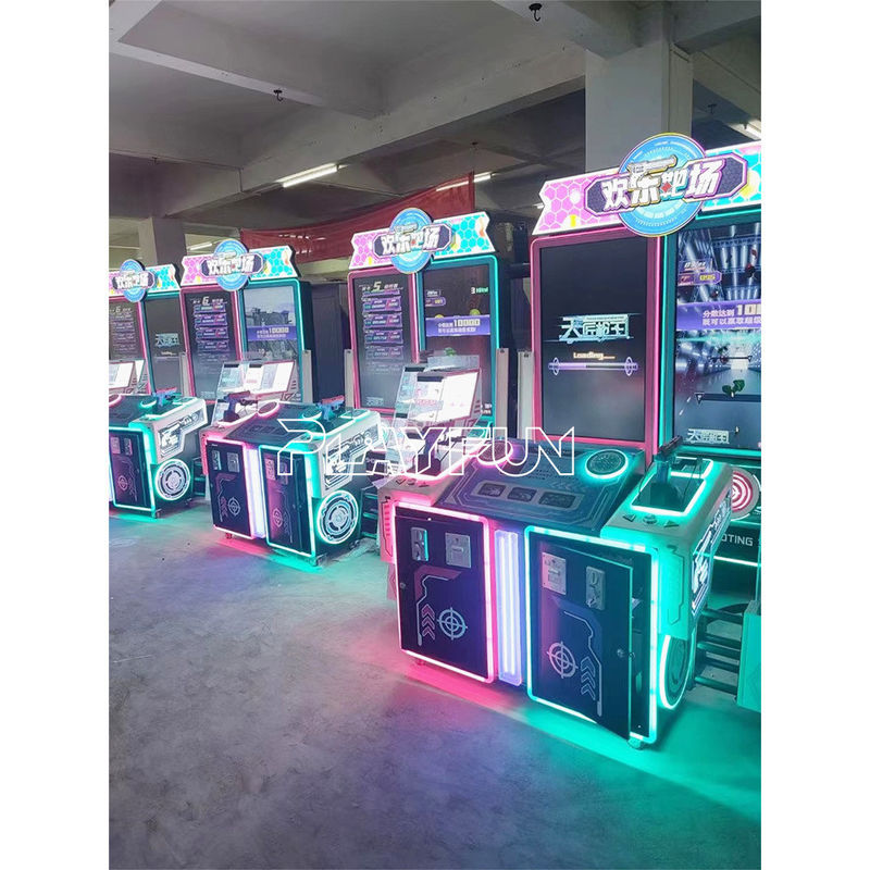 Playfun Coin Operated Indoor Entertainment Center 2 Player Gun Quick Shooting Top GunSimulator Arcade Game Machine With Gift Box