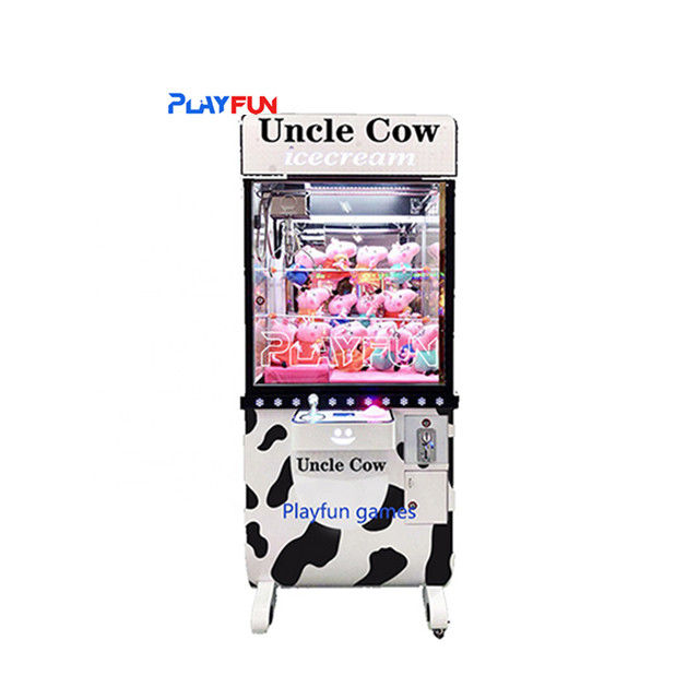 Wholesale Coin Operated Uncle Cow Arcade Doll Machine Claw Crane Prize Gift Game Machine for Kids and Adults