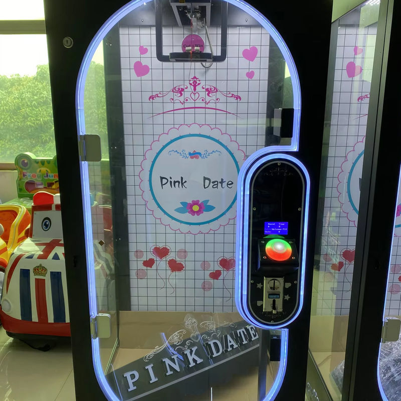 Playfun pink Date Cut 2 Win  Scissors Game Machine Front Glass Door