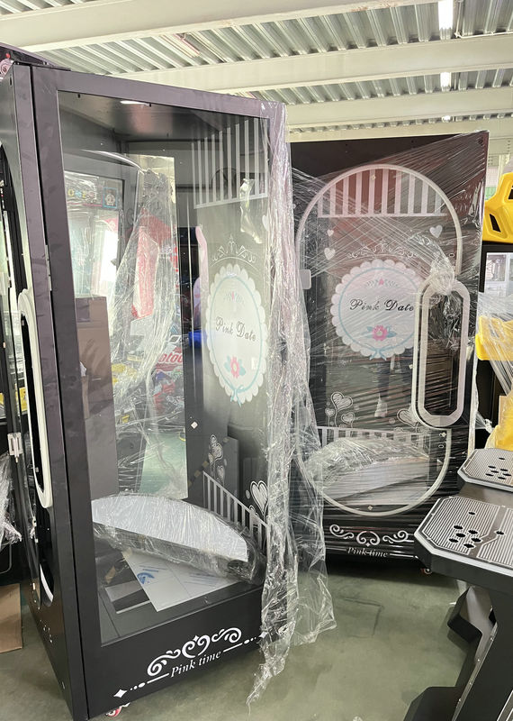 Playfun pink Date Cut 2 Win  Scissors Game Machine Front Glass Door