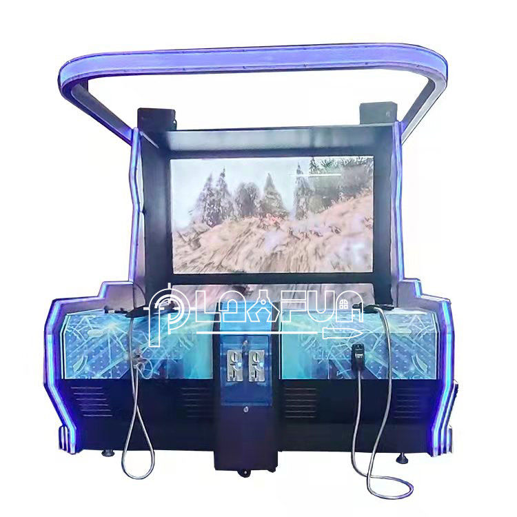 PLAYFUN Most Selling Products Coin-operated Arcade 2 Players Big Screen Shooting Hunter  Simulation Machine