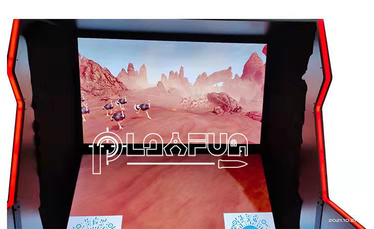PLAYFUN Most Selling Products Coin-operated Arcade 2 Players Big Screen Shooting Hunter  Simulation Machine