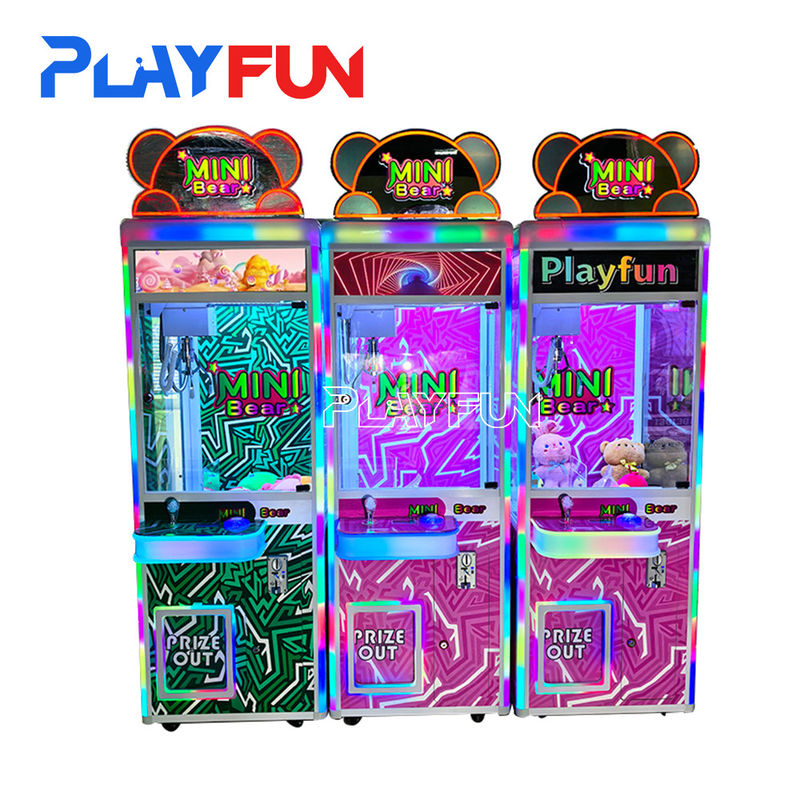 Factory Customized Coin Operated Plush Toys Claw Machine Mini Bear Pink Crane Catch Machine for Shopping Mall