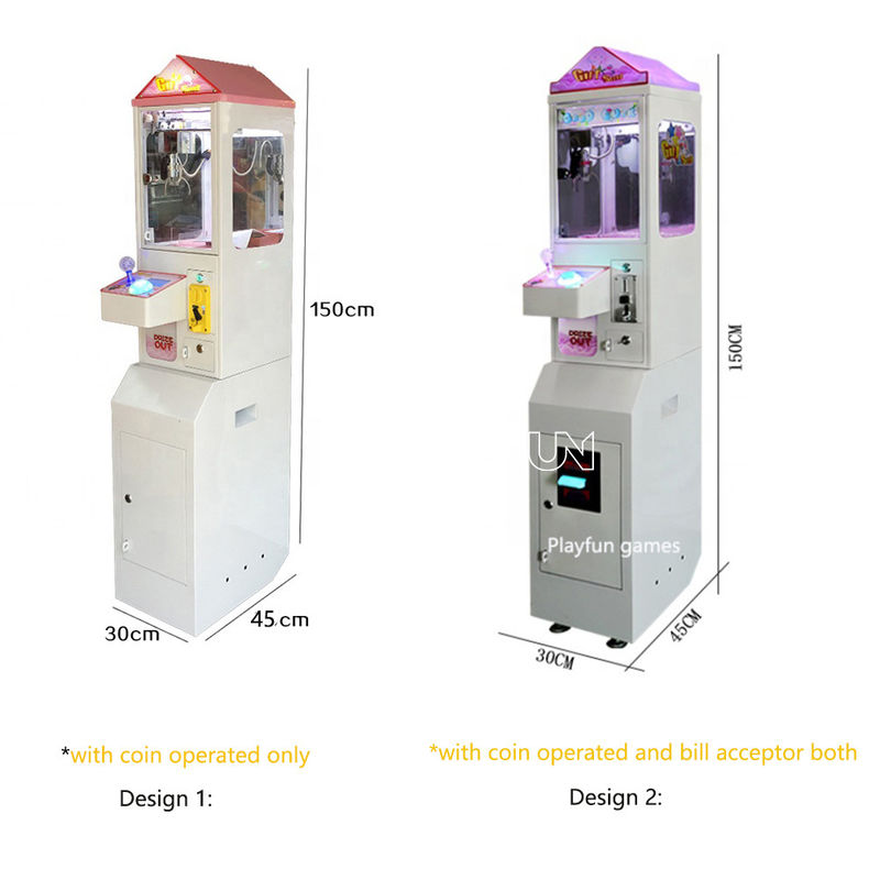 Hot Sale Commercial Coin Operated Plush Toys Claw Vending Machine Arcade Gift Mini Claw Machine with the Bill Acceptor for Sale