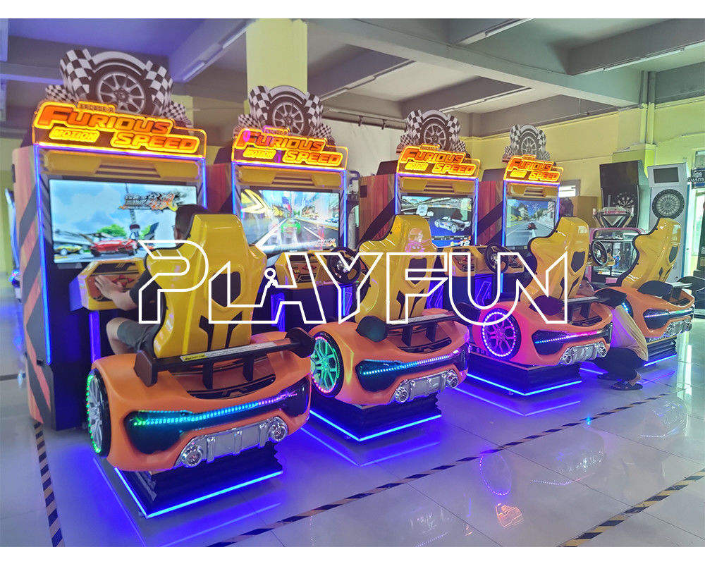 PlayFun 2023 New High Quality Full Motion Furious Speed Simulation Arcade Racing Car Game Machine Driving Cars Simulator Games