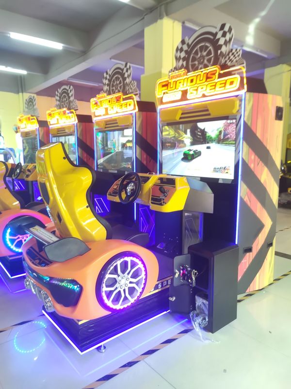 PlayFun 2023 New High Quality Full Motion Furious Speed Simulation Arcade Racing Car Game Machine Driving Cars Simulator Games
