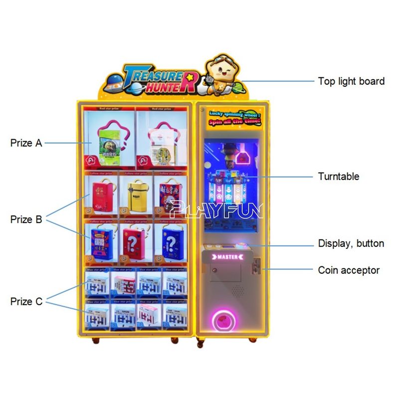Playfun Coin Operated Family Entertainment Center Catching Treasure  Hunter Arcade Game Machine Happy Blind Box Gift Machine