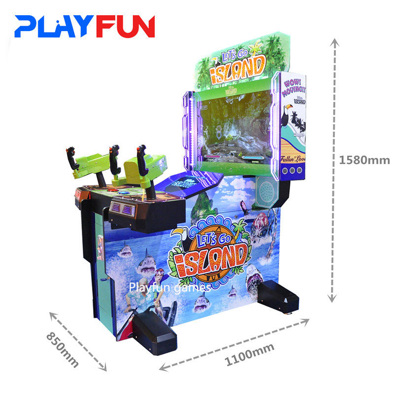 Amusement Park Indoor Arcade Coin Operated Games Let's Go Island Kids Gun Shooting Simulator Video Game Machine