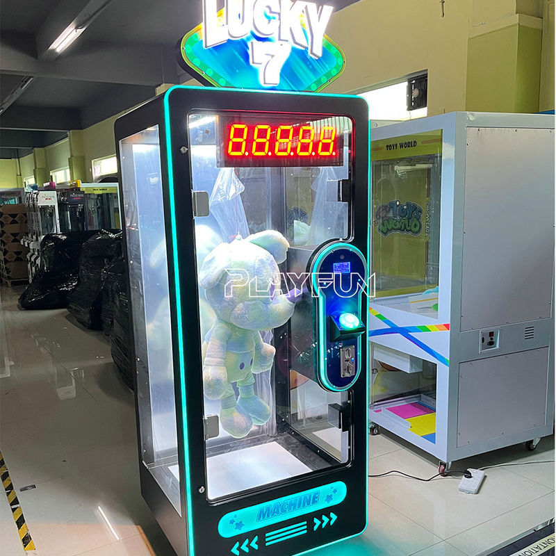 Playfun Lucky 7 Prize Machine Count Time Challenge Machine Cut Big Doll Toy Vending Game Machine