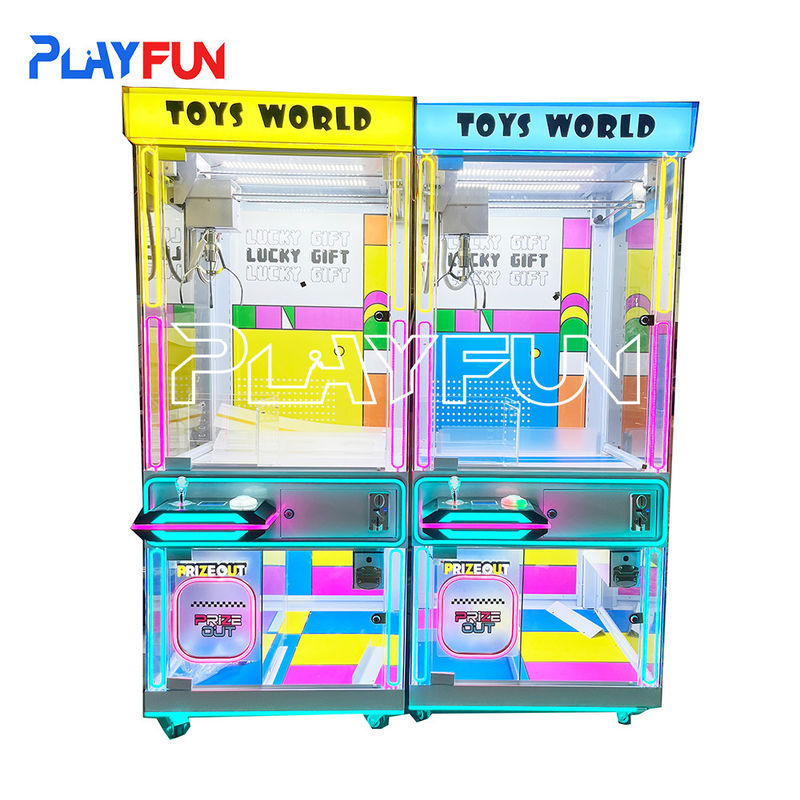 Toys World Win Plush Toys Machines USA Market Business Dopamine Transparent Color  the Claw Crane Machine for Sales
