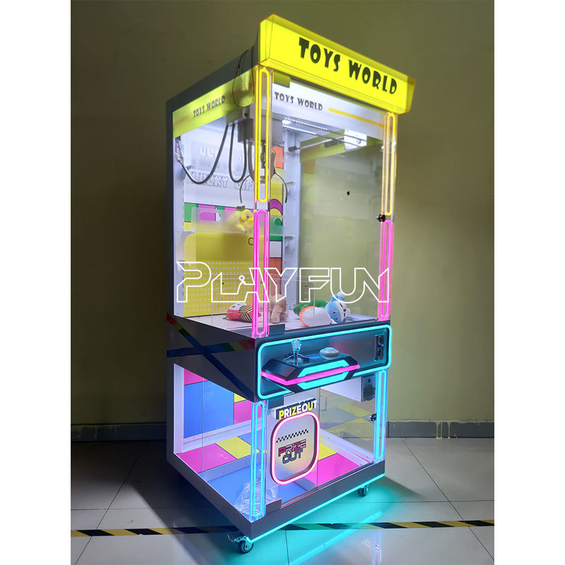 Toys World Win Plush Toys Machines USA Market Business Dopamine Transparent Color  the Claw Crane Machine for Sales