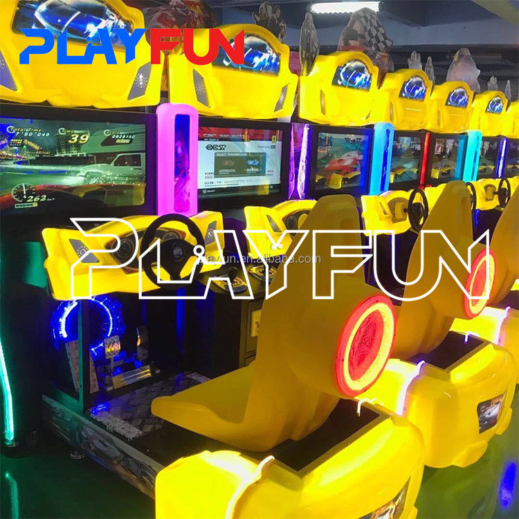 PlayFun Coin Operated  Luxury 2 Seats Racing Car Arcade Game Machine Simulator Video Game Machine