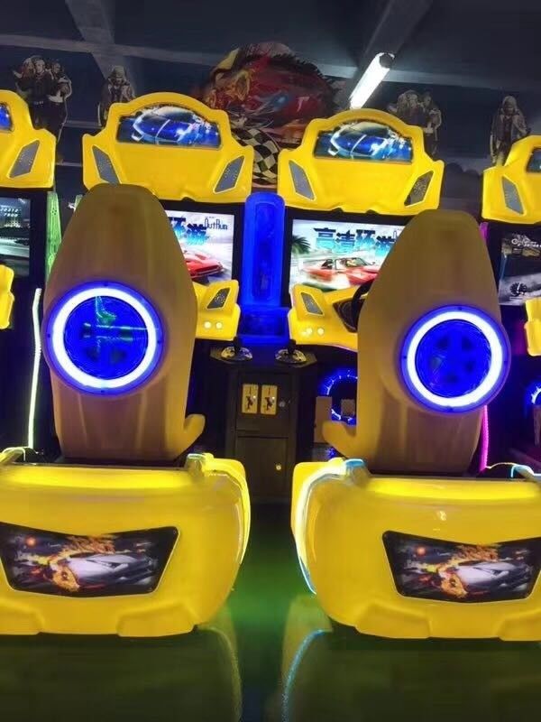 PlayFun Coin Operated  Luxury 2 Seats Racing Car Arcade Game Machine Simulator Video Game Machine