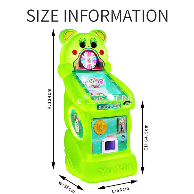 Amusemment Park Coin Operated Children Cut Tiger Candy Gashapon Lollypop Capsule Toy Arcade Game Machine for Kids