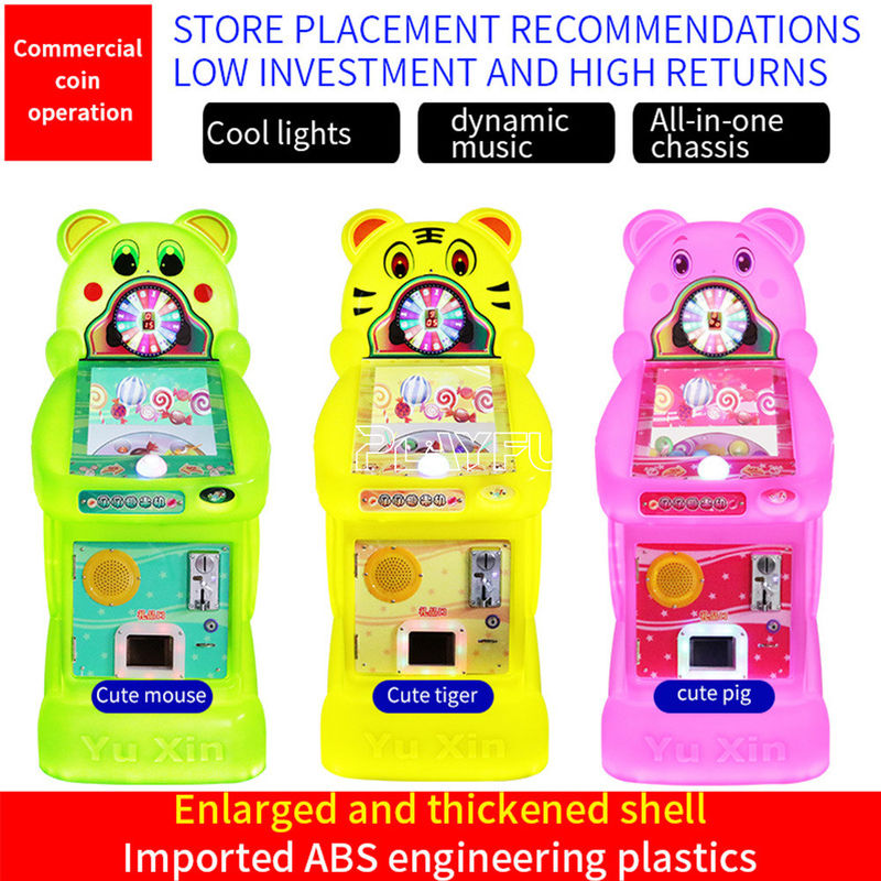 Amusemment Park Coin Operated Children Cut Tiger Candy Gashapon Lollypop Capsule Toy Arcade Game Machine for Kids