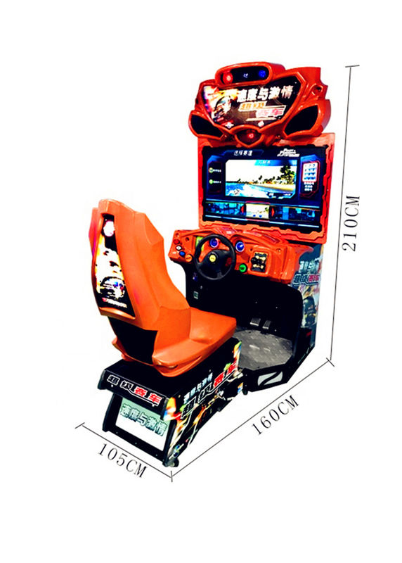 PlayFun Arcade Fast Furious Racing Car Coin Operated Game Machine Drive Simulator Machine