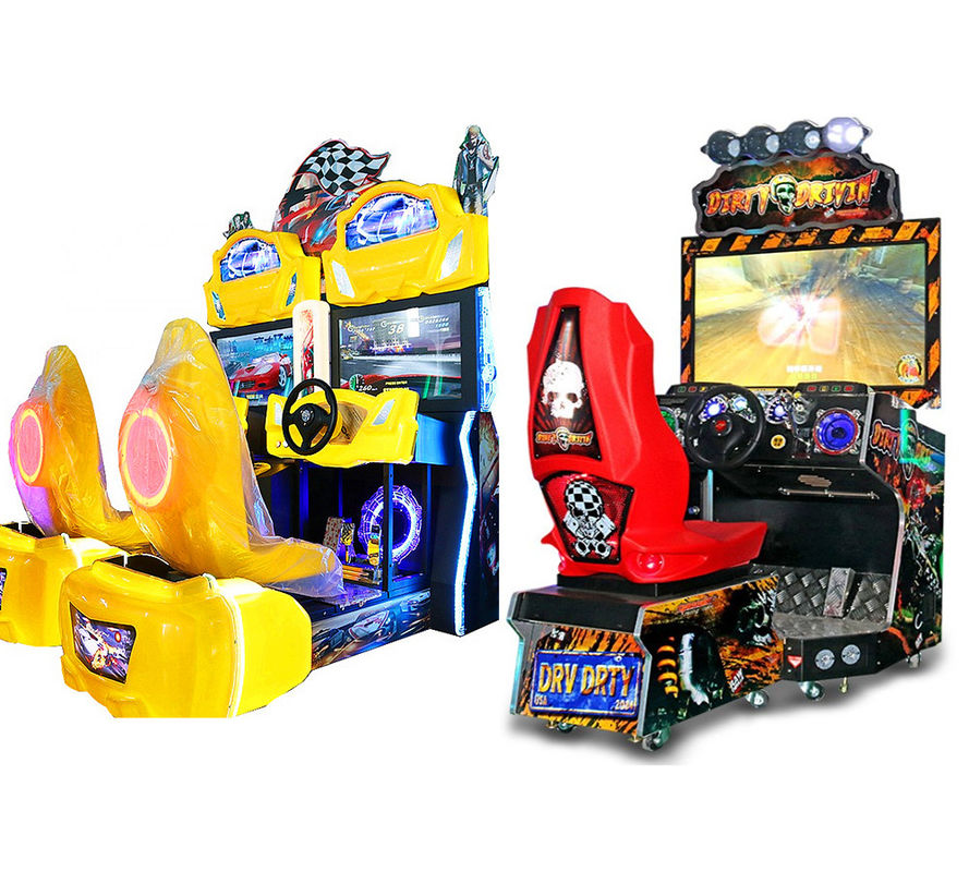 PlayFun Coin Operated Twin Simulator Seat Video Driving Drive Fast and Furious Game Room Zone Arcade Racing Car Game Machine
