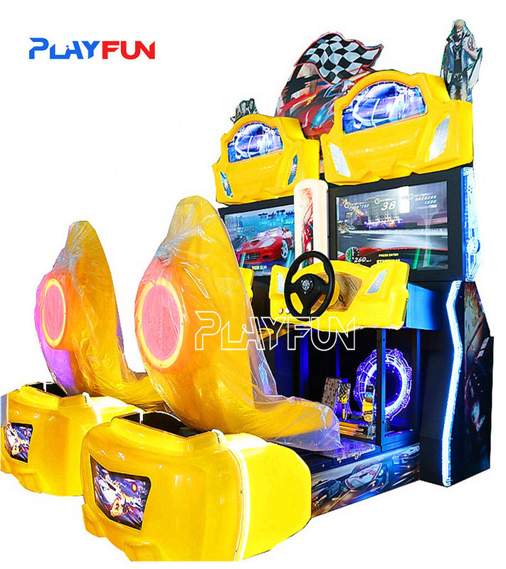 Playfun Indoor Amusement Video Game Coin Operated 32 Inch Lcd Twin Outrun 2 Players Arcade Racing Simulator Driving Game Machine
