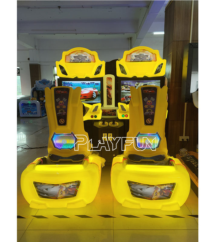 Playfun Indoor Amusement Video Game Coin Operated 32 Inch Lcd Twin Outrun 2 Players Arcade Racing Simulator Driving Game Machine